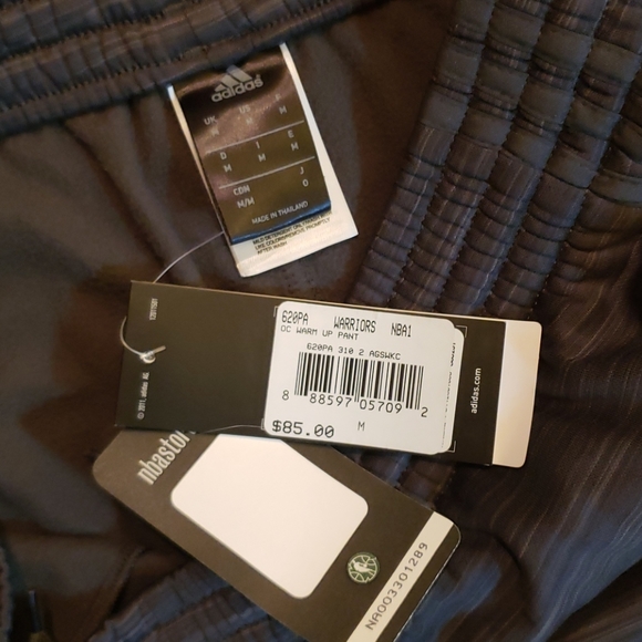 Golden State Warriors Adidas Joggers Warm Up Pant - Picture 3 of 6